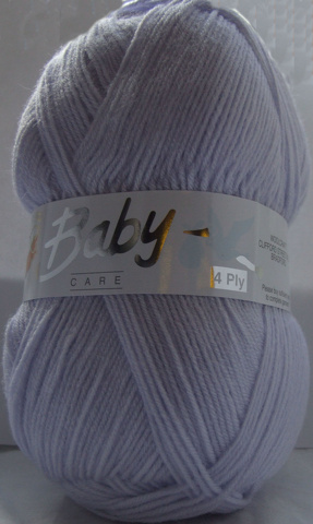 Baby Care 4 Ply Yarn 10 x100g Balls Lilac - Click Image to Close